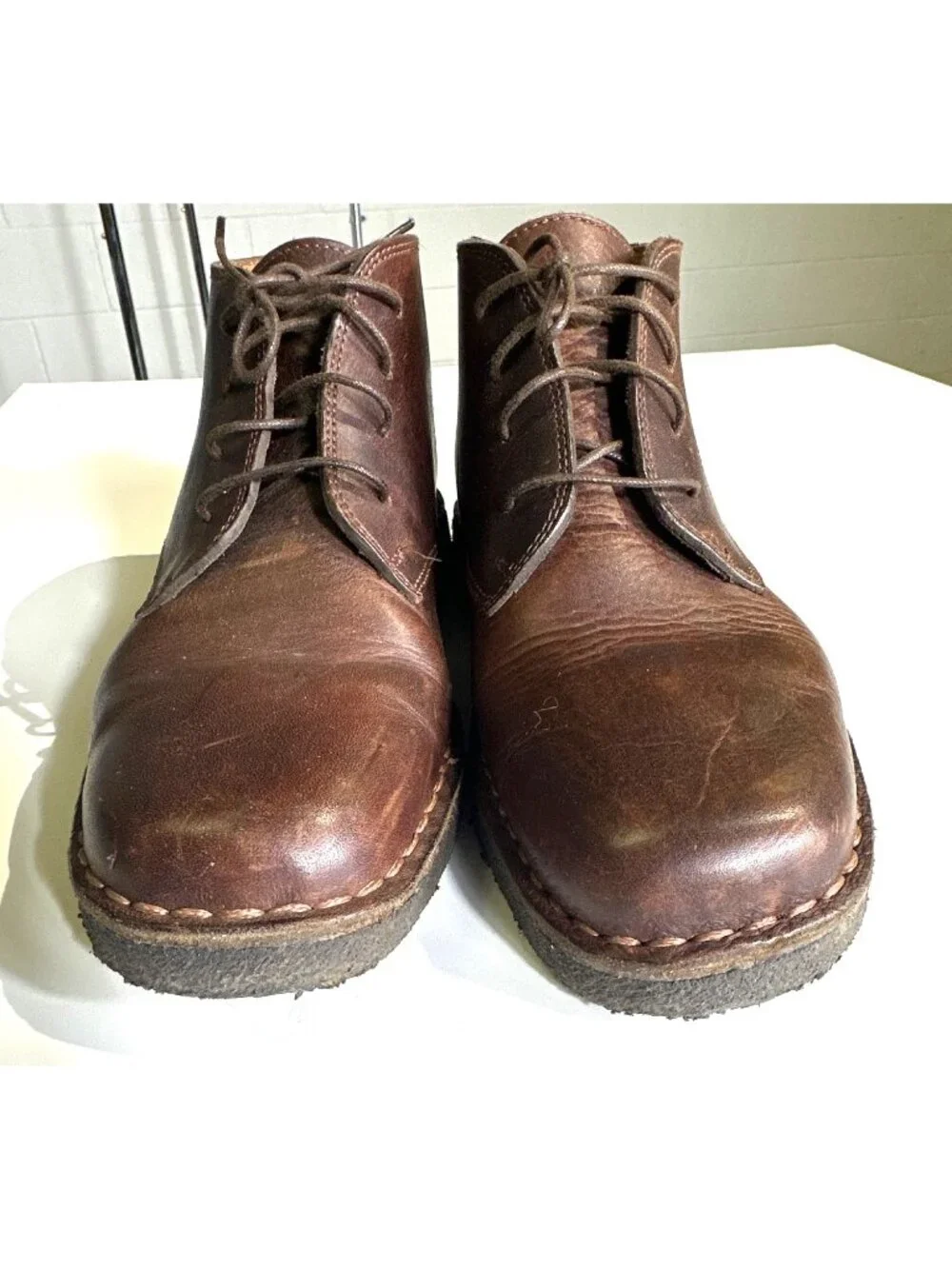 Timberland Mens Leather Chukka Boots Size 8M Brown Made In Italy